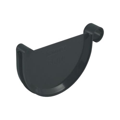 Čelo okapového žlabu RG 125 mm, antracit, plast, Marley 085166