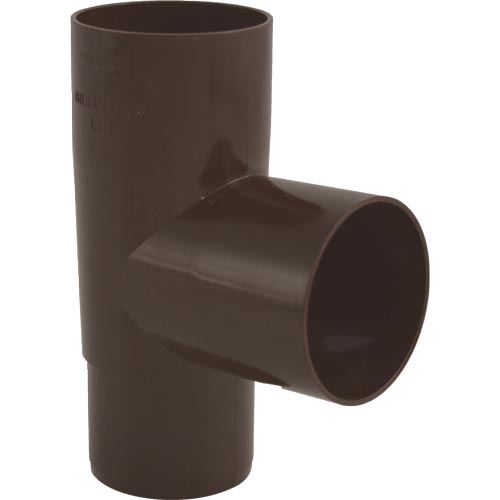 Odbočka svodu okapu 90° DN 53 mm, hnědá, plast, Marley 081793