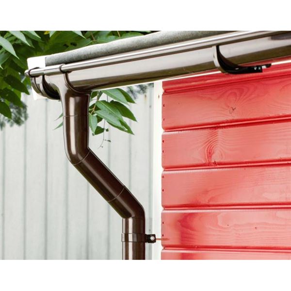 Odbočka svodu okapu 90° DN 105 mm, hnědá, plast, Marley 081786