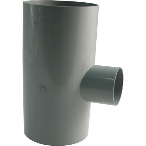 Odbočka svodu okapu 90° DN 75 mm, šedá, plast, Marley 080772