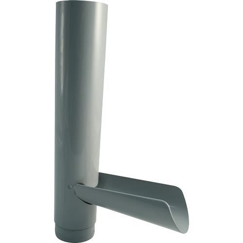 Vypouštěcí klapka svodu okapu DN 105 mm, šedá, plast, pro deštovou vodu, Marley 073538