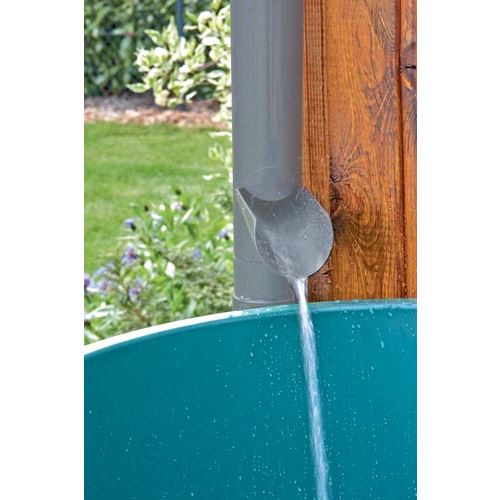 Vypouštěcí klapka svodu okapu DN 105 mm, šedá, plast, pro deštovou vodu, Marley 073538