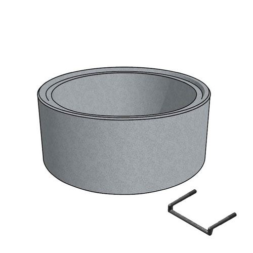 Šachtová skruž TBS-Q DN 800 x 250 x 90 mm, oplastované stupadla
