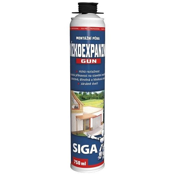 Pěna nízkoexpanzní SIGA, GUN 750 ml, pistolovál