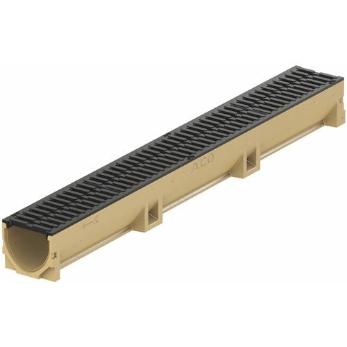 Odvodňovací žlab Euroline, H 104 mm, 0,5 m, B125, litinový rošt, ACO 3003698