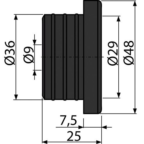 Vložka vrapová k dřezovým sifonům 36/10, Alcadrain S0688-ND