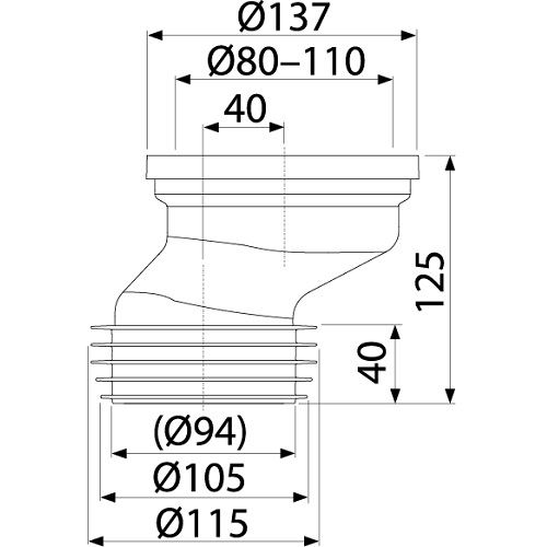 Excentrická manžeta, Alcadrain A991-40
