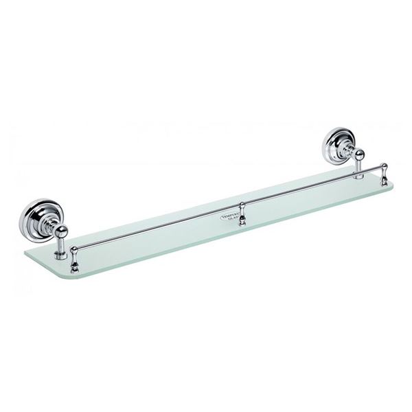 Polička RETRO skleněná s hrazdou