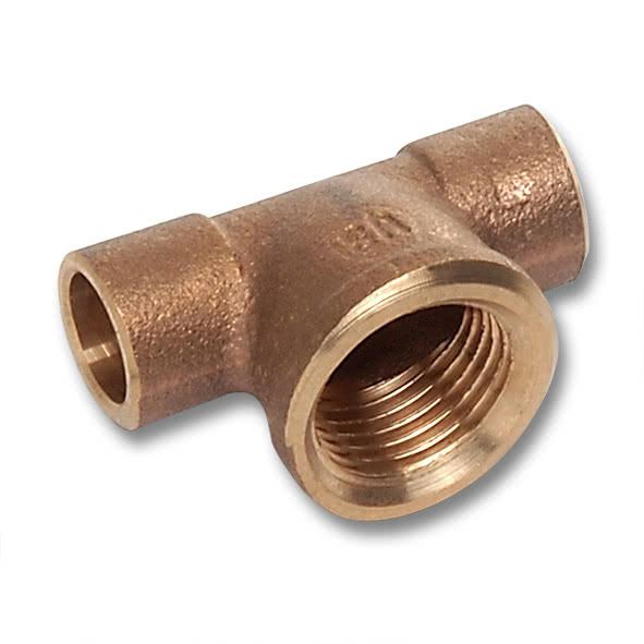 Pájecí T-kus CU 4130G d 18 x 1/2" x 18, vnitřní závit