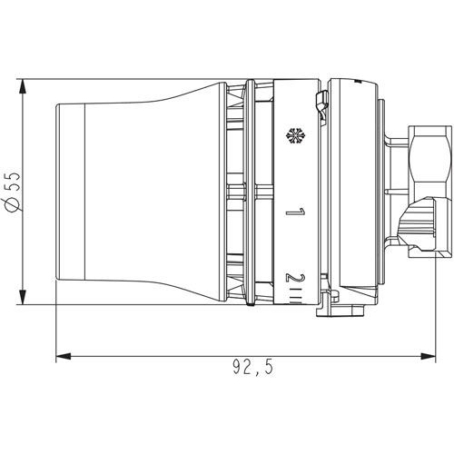 Termostatická hlavice Redia M30 3330, M30x1,5, Danfoss 015G3330