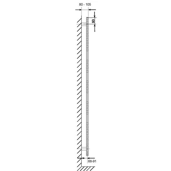Trubkový radiátor FORMAT Basic M 1222 x 600 mm