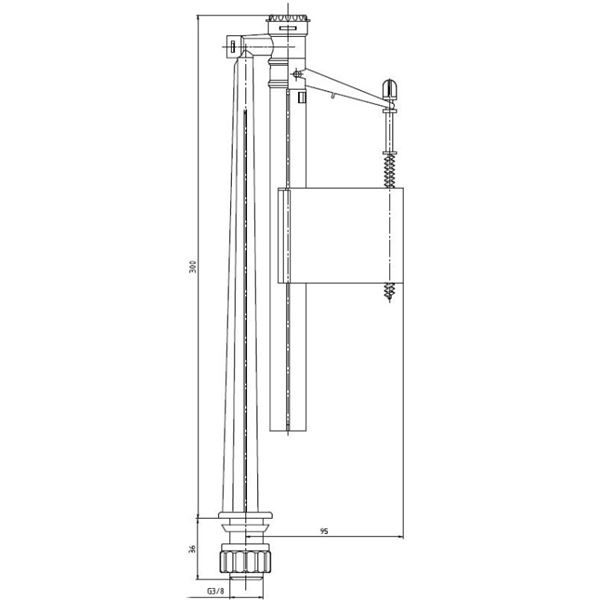 Spodní napouštěcí ventil TNV 2 3/8", Falcon