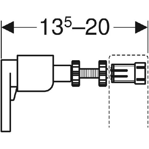 Sada pro ukotvení do stěny GEBRIT DUOFIX 111.815.00.1