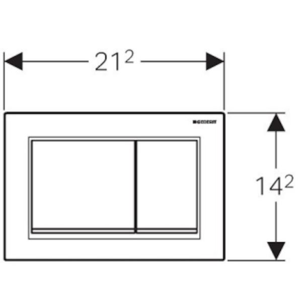Deska ovládací GEBERIT OMEGA 30 bílá/chrom lesk, 115.080.KJ.1