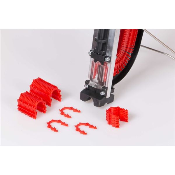 Příchytka fixační W983-1 40 mm, červená, pro tacker W863-1, Giacomini W983Y642CZ