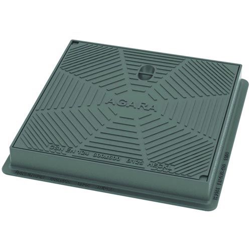 Šachtový poklop AGARA B125, litinový, 600 x 600 mm, s tlumící vložkou, HECKL