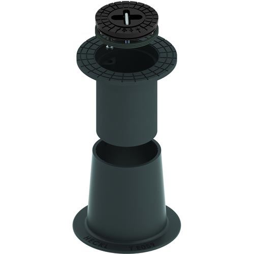 Poklop šoupátkový KOMPAKTUS, VODA, víko černé, třmen, HECKL