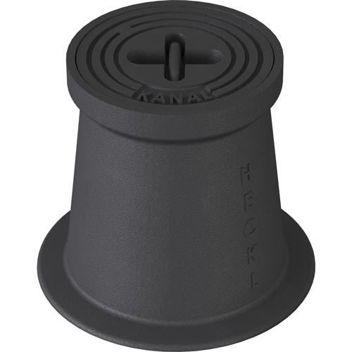 Poklop šoupátkový RENKO, KANAL, víko černé, třmen, HECKL