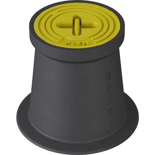 Poklop šoupátkový RENKO, PLYN, víko žluté, třmen, HECKL