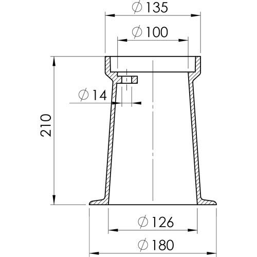 Poklop ventilový RENKO, KANAL, víko černé, třmen, HECKL