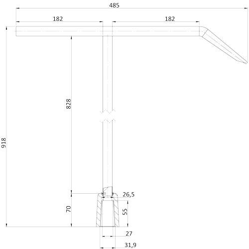 Ovládací klíč pro podzemní hydranty a šoupátka KLH, HECKL