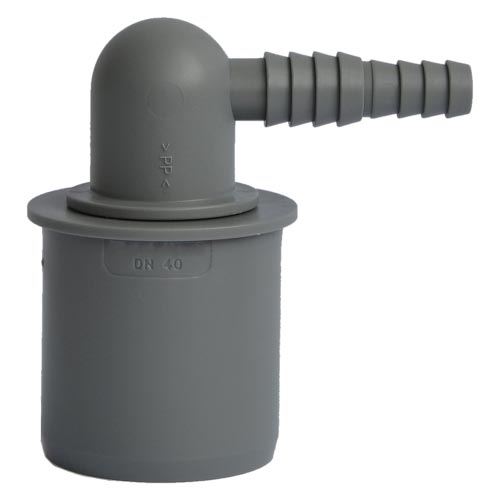 Koncovka HT pro připojení hadice 10 - 13 mm, 40 mm, rohová, PP, vnitřní kanalizace