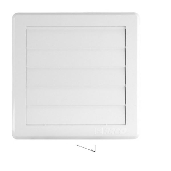 Větrací mřížka 150 × 150 mm, gravitační, bílá, HACO 0215