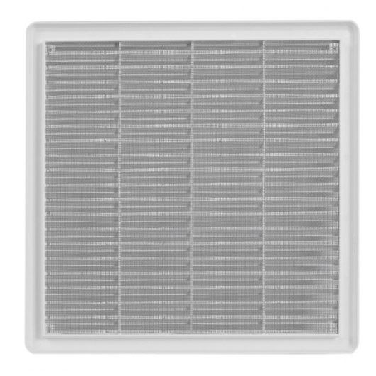 Větrací mřížka 300 × 300 mm, se síťovinou a krytem, bílá, HACO 0301