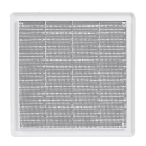 Větrací mřížka 250 × 250 mm, se síťovinou a krytem, bílá, HACO 0303