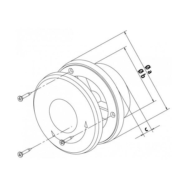 Ventil talířový s regulací HACO, TV 125 B 
