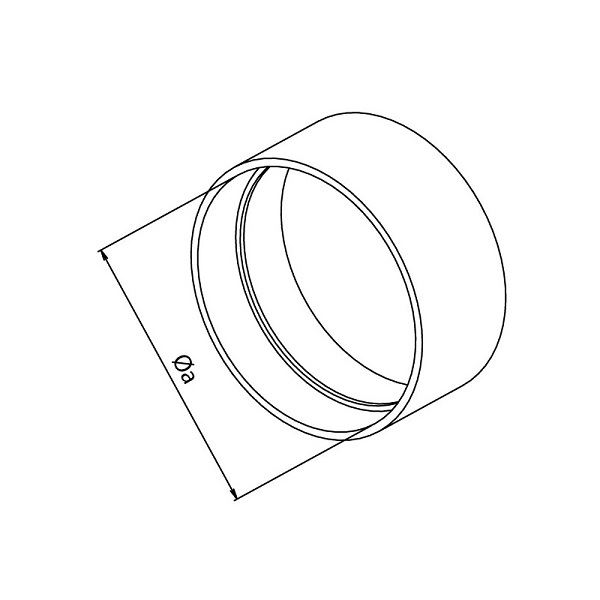 Spojka kulatého kanálu HACO, CVO 107 bílá