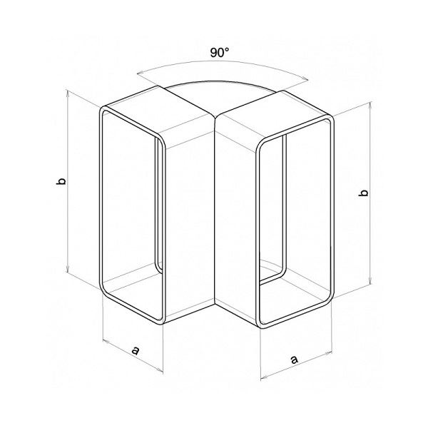 Koleno svislé HACO, CKP 2×220×55 