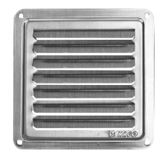 Větrací mřížka nerezová krytka, 100 x 100 mm, HACO 0709