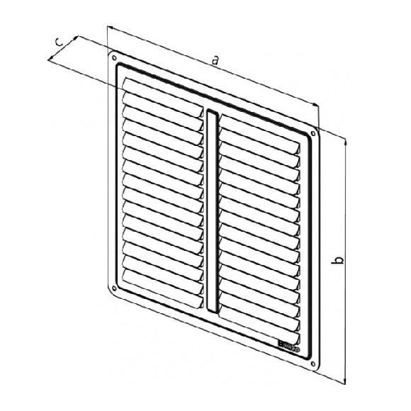 Větrací mřížka nerezová krytka, 200 × 300 mm, HACO 0713