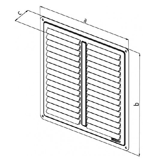 Větrací mřížka nerezová krytka, 300 x 300 mm, HACO 0715