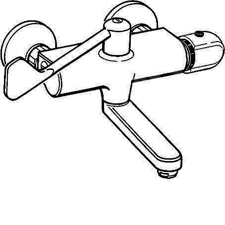 Umyvadlová baterie Tempra 150 mm, chrom, nástěnná, Hansa 08382202