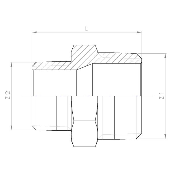 Mosazná vsuvka redukovaná MM R 5/4" x 3/4", HECKL
