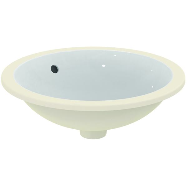 Umyvadlo zápustné Connect 48 cm, bez otvoru, bílé, do desky, s přepadem, Ideal Standard, E505401