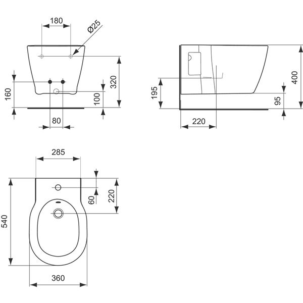 Ideal Standard bidet závěsný Connect
