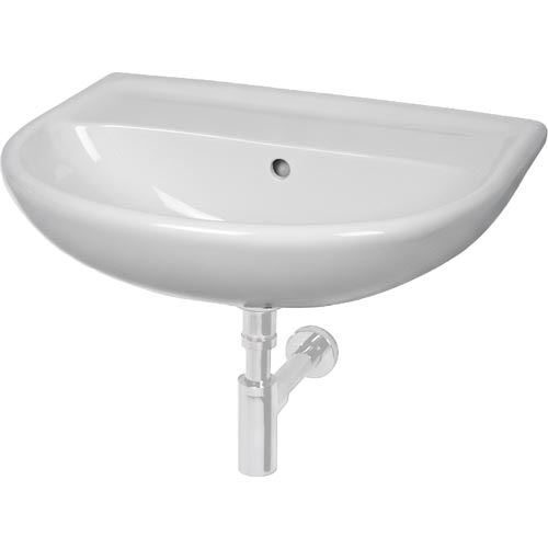 Umyvadlo Lyra Plus 60x49 cm, bez otvoru, bílé, na stěnu, s přepadem, JIKA, H8143830001091