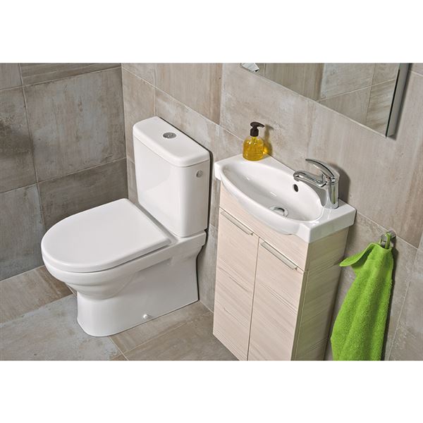 Umývátko Tigo 45x23,5 cm, s otvorem vpravo, bílé, na stěnu, s přepadem, JIKA H8152120001061