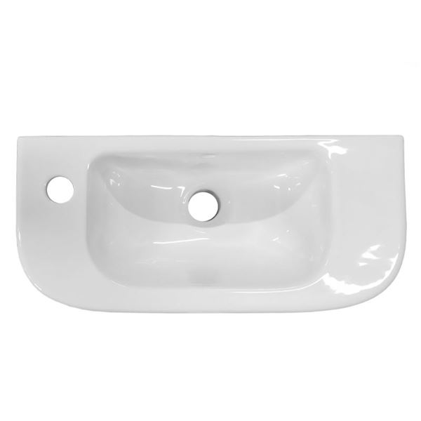 Umyvátko Deep 50x23 cm, s otvorem vpravo, bílé, na stěnu, s přepadem, JIKA, H8156150001061