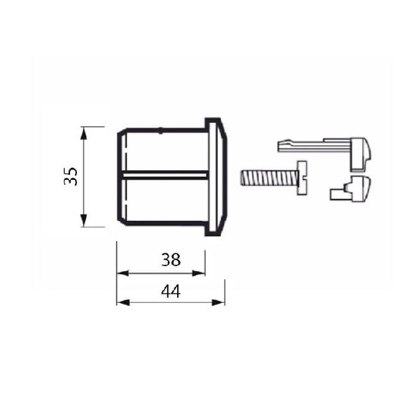 Splachovací tlačítko Dual Flush krátké, Jika H8913630000001