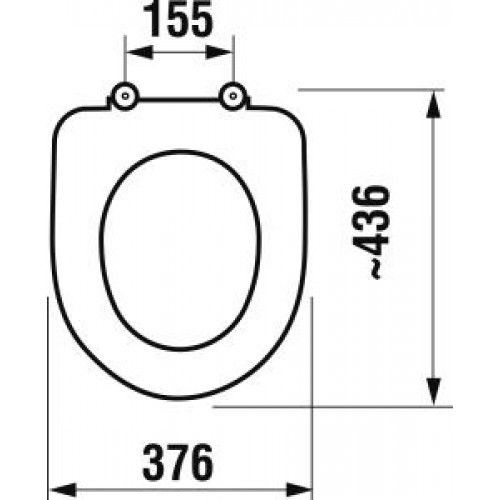 WC sedátko s poklopem Deep, bílé, Jika H8932813000631