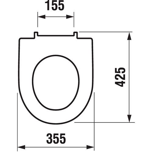 WC sedátko s poklopem Lyra Plus, bílé, Jika H8933843000631
