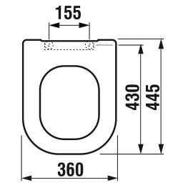 WC sedátko s poklopem Deep, bílé, Jika H8936103000631