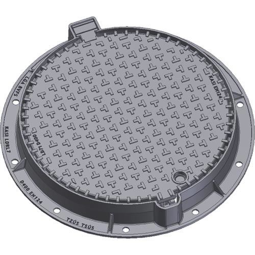 Šachtový poklop Europa 7 D400 bez odvětrání, litinový rám, DN 600, KASI KDL71B