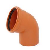 Koleno jednohrdlé KGB 45° 250 mm, PVC, kanalizace