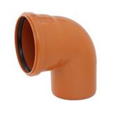 Koleno jednohrdlé KGB 87° 500 mm, PVC, kanalizace