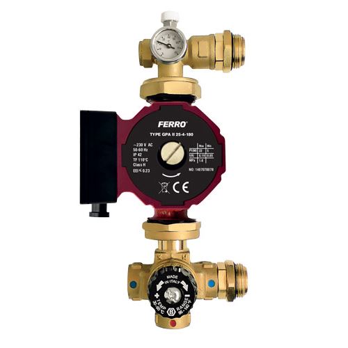 Sestava s oběhovým čerpadlem 25-40 130 mm G 1", Lansanit